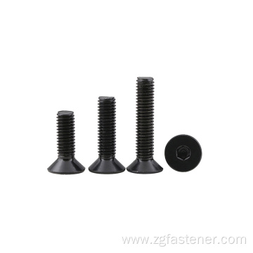 grade 8.8 black oxide hex socket flat head screw